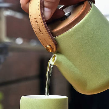 Ceramic Travel Tea Set   (one pot+one cup)